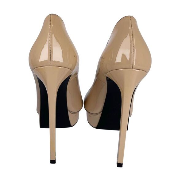 Yves Saint Laurent Janis Heels in Nude Patent - Picture 3 of 12